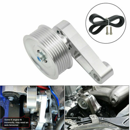 Bull Boost Performance - K Series Swap Adjustable EP3 Idler Pulley Belt Kit For Civic Integra Honda Tuned K20