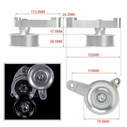 Bull Boost Performance - K Series Swap Adjustable EP3 Idler Pulley Belt Kit For Civic Integra Honda Tuned K20