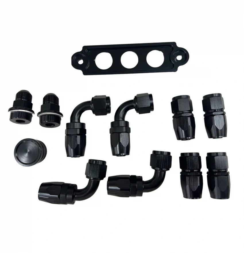 Bull Boost Performance - Pro Series Oil Catch Can For Honda Civic Acura Integra 4 Port -10AN With Hoses