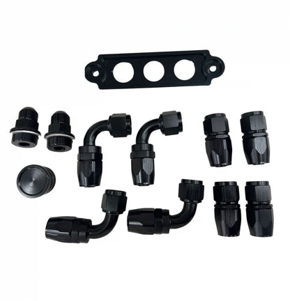 Bull Boost Performance - Pro Series Oil Catch Can For Honda Civic Acura Integra 4 Port -10AN With Hoses