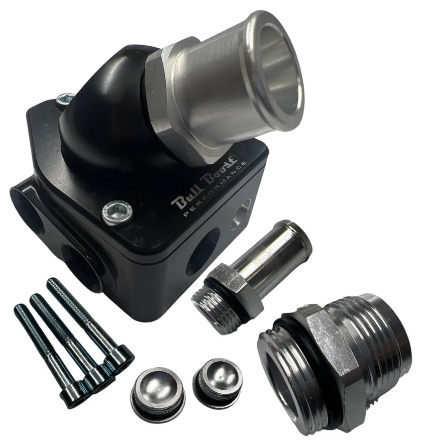 Bull Boost Performance - K20 K24 K Series Direct Water Pump Mount V2 Swivel Neck Thermostat Housing 16AN