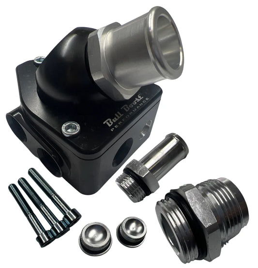 Bull Boost Performance - K20 K24 K Series Direct Water Pump Mount V2 Swivel Neck Thermostat Housing 16AN